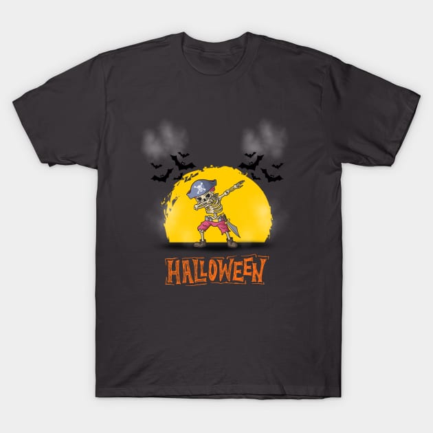 Dabbing Halloween Boys Skeleton Zombie Scary Pumpkin Mummy T-Shirt by Clouth Clothing 